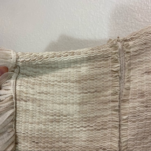 Club Monaco Cream and Tan Wrap Poncho Shawl Rriyanka - Picture 4 of 16